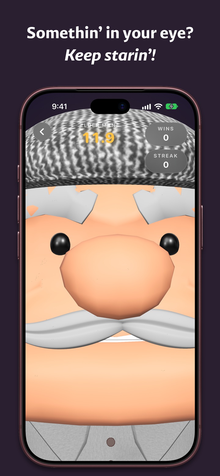 StareMaster gameplay: the Elder Man staring you down